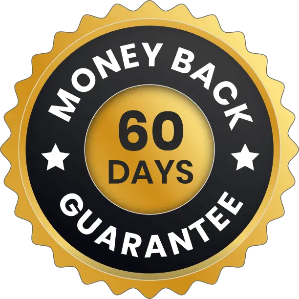 Alpha Surge 60 day money back guarantee badge